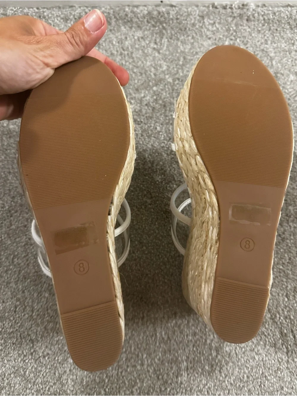 White Strappy Espadrille Platform Sandals